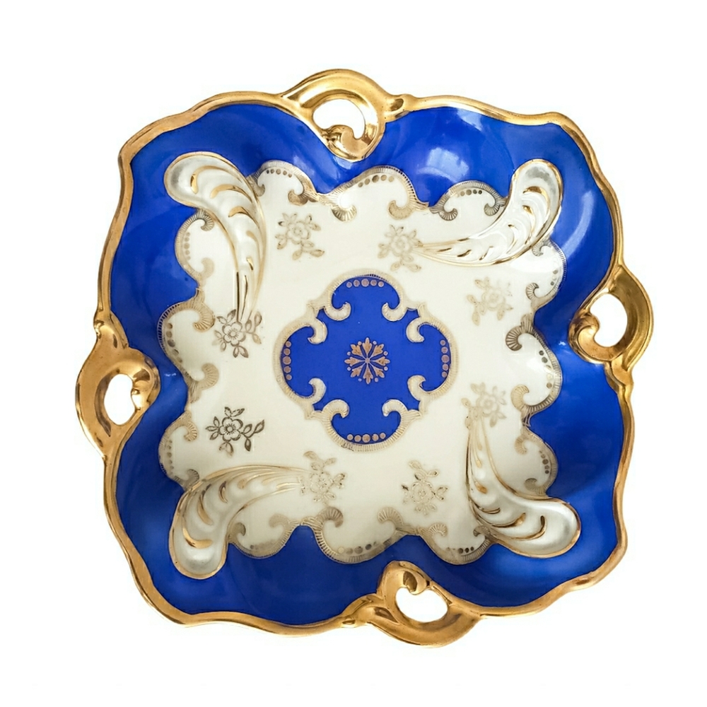 Vintage & Gold Serving or Candy Dish